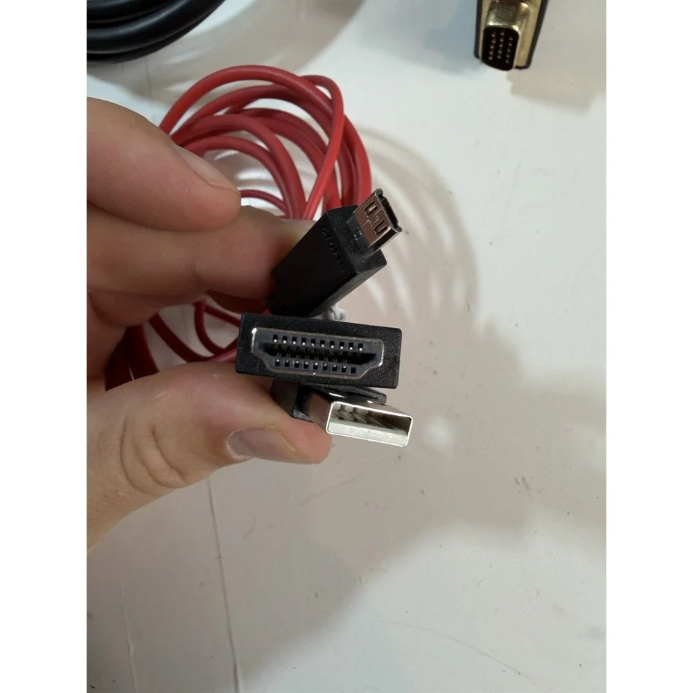 Big Lot of 22 Video, Data, Power Cables: HDMI DisplayPort DVI VGA Type-C Micro